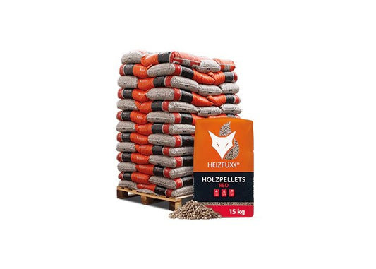 Heizfuxx Holzpellets Sackware Pellet 15kg x Sack Palette